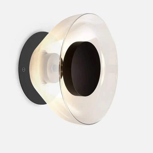 MARSET Cubierta para interruptor Aura Disk, negro Ø 13 cm Aluminio