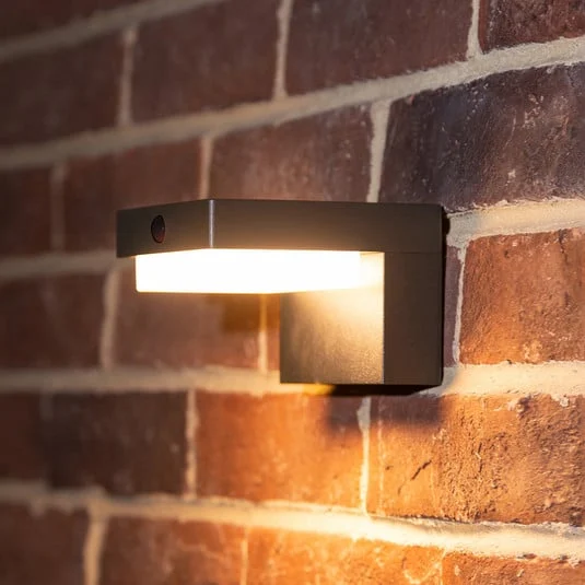 Apliqué de pared LED recargable 800104, antracita, IP44, sensor