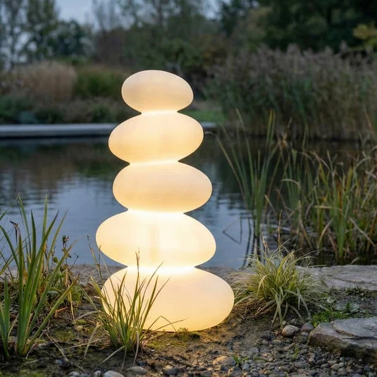 Lámpara LED para terraza Lucande Soriel, blanca, 72 cm, regulable por pasos,