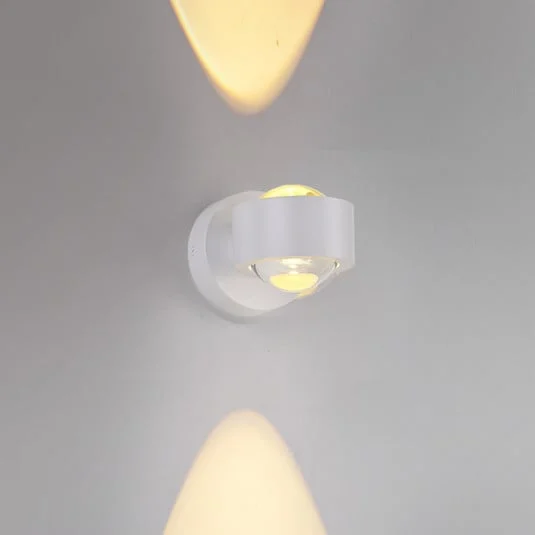 JUST LIGHT. aplique de pared recargable LED Chia, blanca, hierro, 3000 K