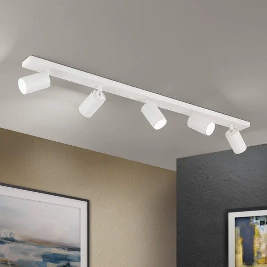 Downlight Sean, blanco, 5 luces, aluminio, GU10