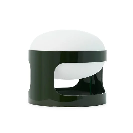Lámpara de mesa Kartell KD28, verde bosque, Ø 25 cm, E14-LED