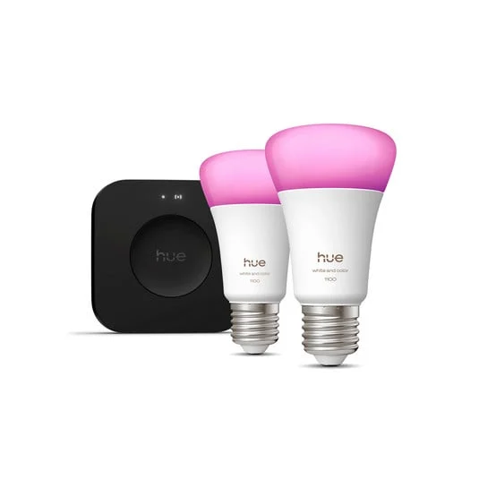 Bombillas LED Philips Hue 2x E27 8,1 W CCT RGB Bridge Pro