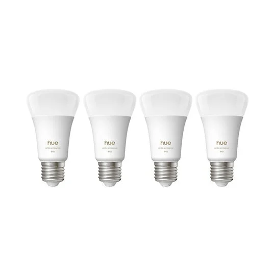 Philips Hue White Ambiance Smart E27 LED, 6 W, 810 lm, CCT, paquete de 4