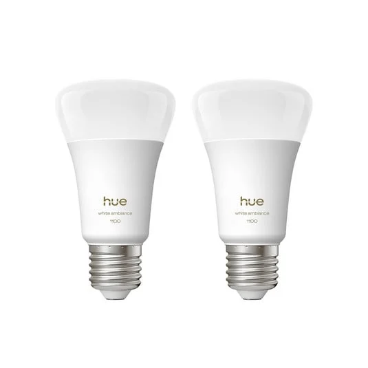 Philips Hue White Ambiance Smart E27 LED 8,1 W 1100 lm CCT, paquete de 2