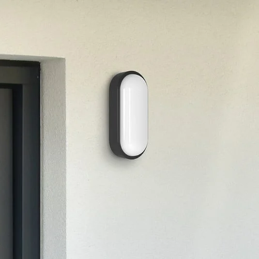 Apliqué LED para exterior MEGATRON Zella Neo XL Sensor negro IP54