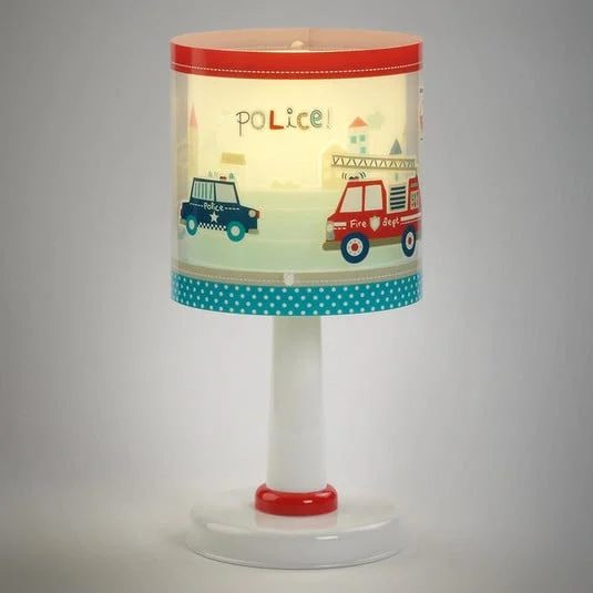 lámpara de mesa infantil Police, G4, Ø 15 cm