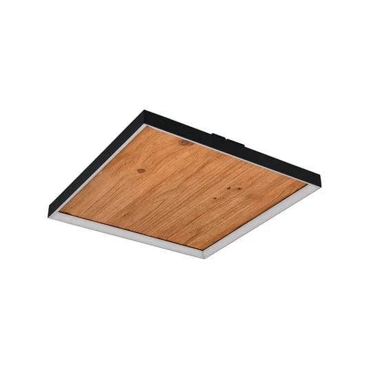 lámpara LED de techo Kalea, longitud 45 cm, color madera, madera