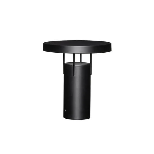 Bonita lámpara de mesa LED recargable BringMe, negro mate, altura 28 cm