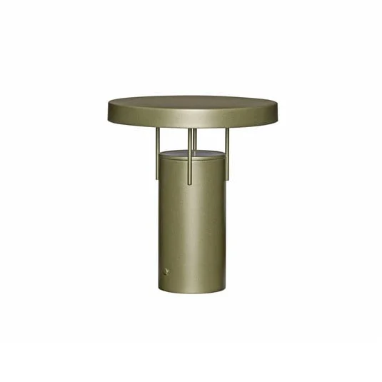 lámpara de mesa LED HÜBSCH BringMe verde oscuro metalizado, 28 cm