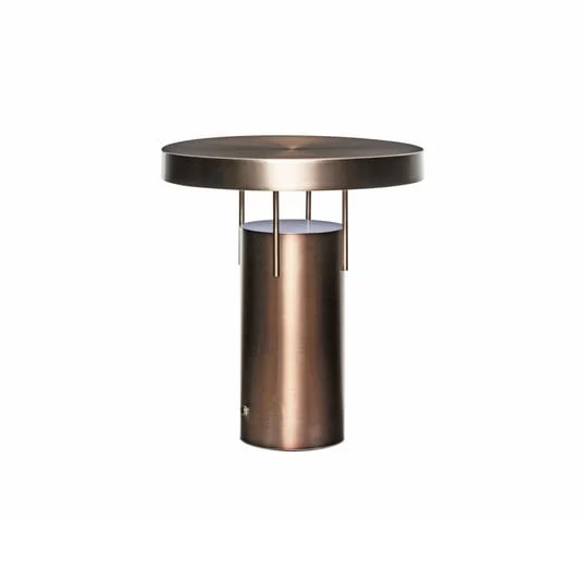 Bonita lámpara de mesa LED recargable BringMe, latón bruñido, 28 cm