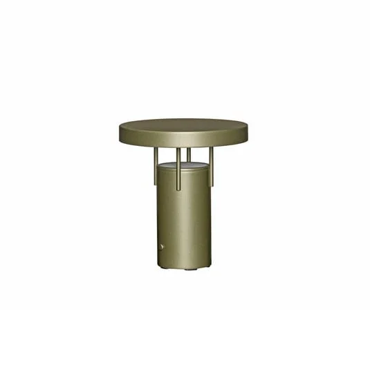 Bonita lámpara de mesa LED recargable BringMe Mini, verde oscuro, 20 cm