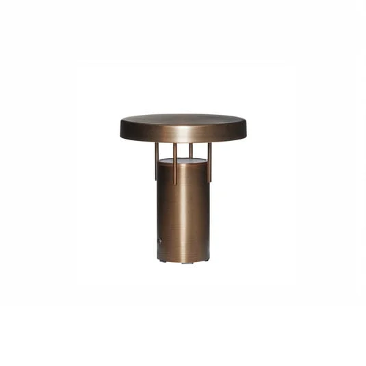 Bonita lámpara de mesa LED recargable BringMe Mini, latón, 20 cm