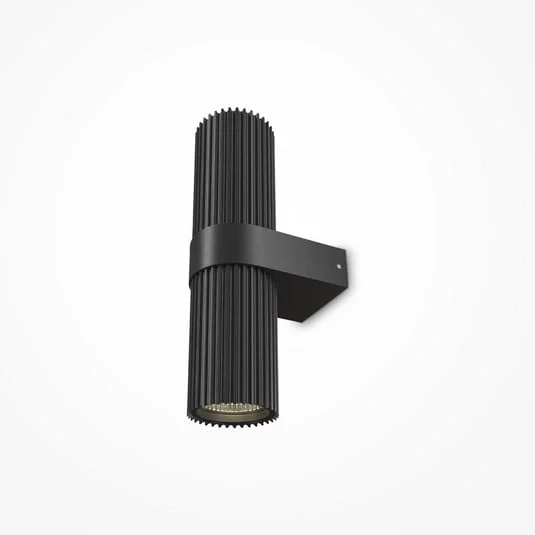 Aplique de pared DYNAMICS, negro, altura 23 cm, metal, arriba/abajo