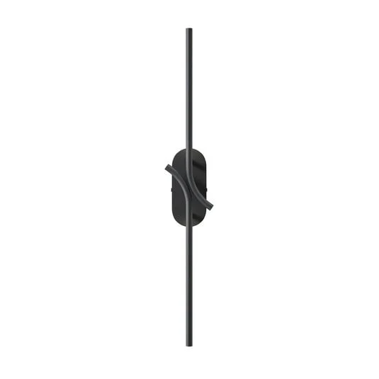 Aplique de pared LED RENAISSANCE, negro/negro, altura 63 cm, 2 luces.