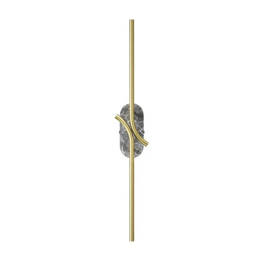 Aplique de pared LED RENAISSANCE, latón/mármol, altura 63 cm, 2 alas.