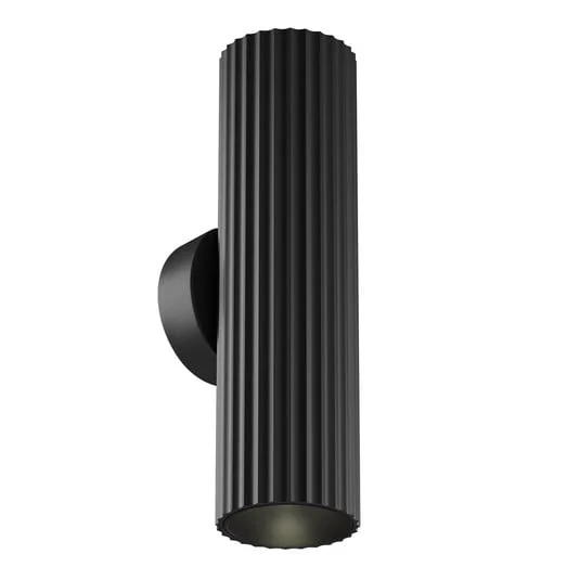 Aplique de pared Calipso, negra, altura 20 cm, metal, 2xGU10 arriba/abajo