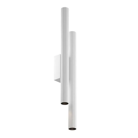 Aplique de pared LED Calipso, blanco, altura 49 cm, metal, 4 luces