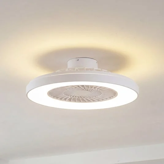 Ventilador de techo LED Lindby Teleo, Ø 58 cm, blanco, CC, Tuya