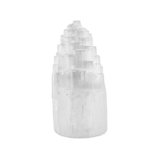 Lámpara de selenita Eisberg, altura 16-20 cm, sin base