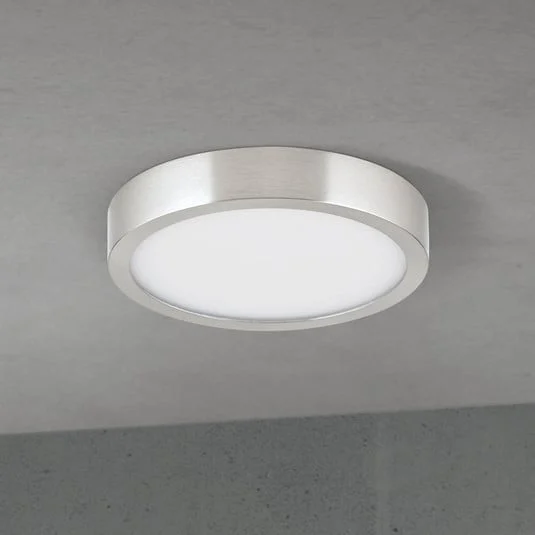 lámpara LED de techo Disc, color níquel satinado, Ø 14 cm, CCT