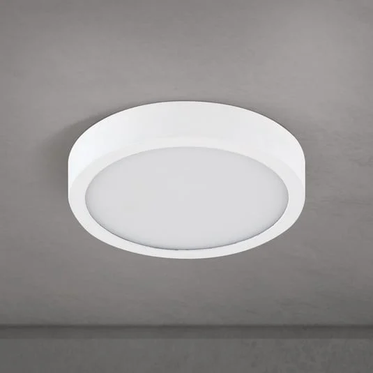 lámpara LED de techo Disc, blanca, Ø 14 cm, CCT, metal/plástico