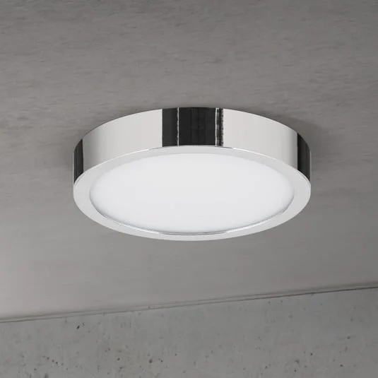 lámpara LED de techo Disc, color cromado, Ø 14 cm, CCT, metal