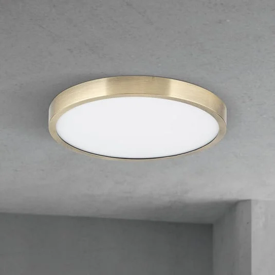 lámpara LED de techo Disc, color latón antiguo, Ø 24 cm, CCT