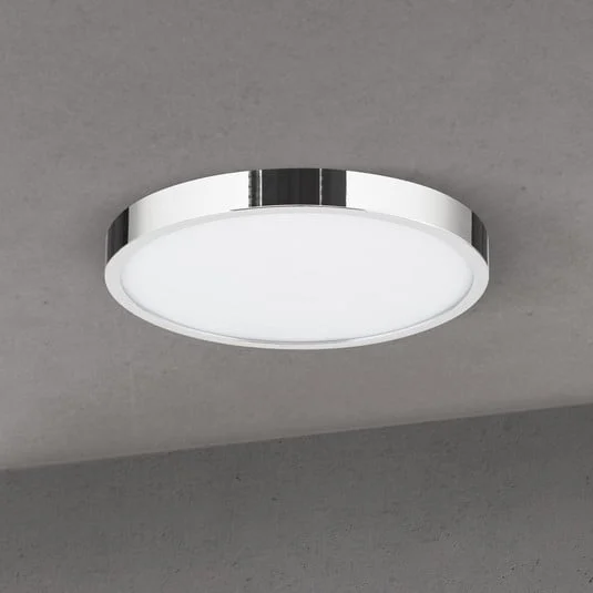 lámpara LED de techo Disc, color cromado, Ø 24 cm, CCT, metal