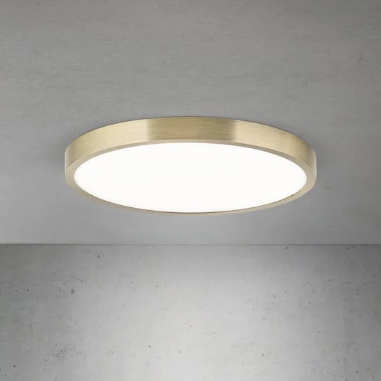 lámpara LED de techo Disc, color latón antiguo, Ø 28 cm, CCT