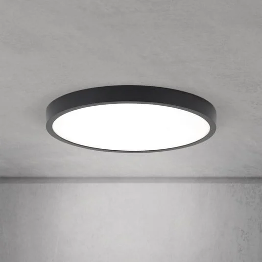 lámpara LED de techo Disc, negra, Ø 28 cm, CCT metal/plástico