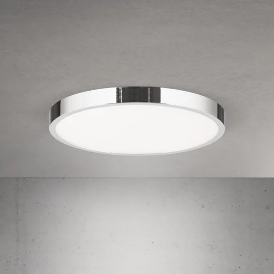 lámpara LED de techo Disc, color cromado, Ø 28 cm, CCT, metal