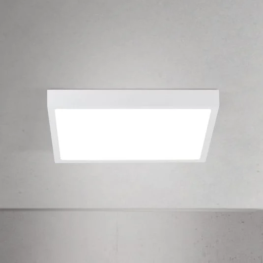 lámpara LED de techo Disc, blanca, longitud 24 cm, CCT, metal