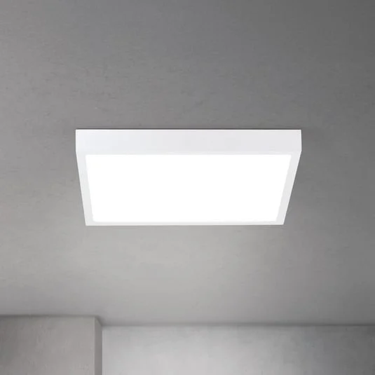 lámpara LED de techo Disc, blanca, longitud 40 cm, CCT, metal/plástico