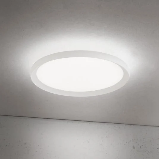 lámpara LED de techo Kant, Ø 40 cm, blanca, CCT, metal/plástico