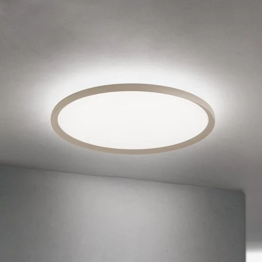 lámpara LED de techo Kant, Ø 60 cm, caqui, CCT, metal/plástico