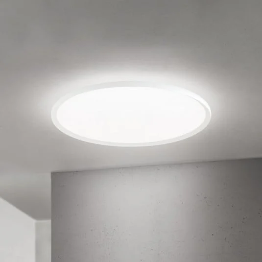 lámpara LED de techo Kant, Ø 80 cm, blanca, CCT, metal/plástico