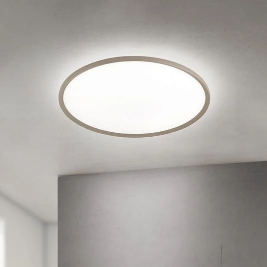 lámpara LED de techo Kant, Ø 80 cm, caqui, CCT, metal/plástico