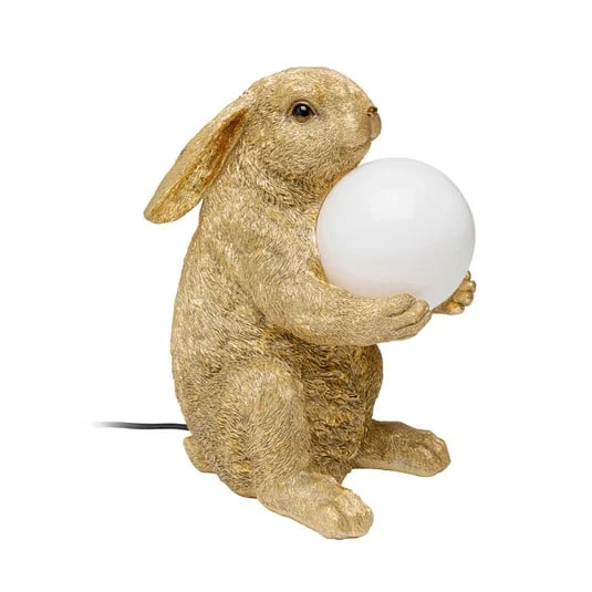 Lámpara de mesa Sweet Rabbit de KARE, color dorado, 15 cm de altura, E27