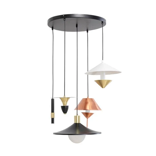 Lámpara colgante Cappelli de KARE, multicolor, Ø 50 cm, G9