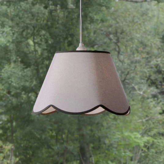 Lámpara colgante PR Home Nell, verde musgo, Ø 35 cm, E27, tela