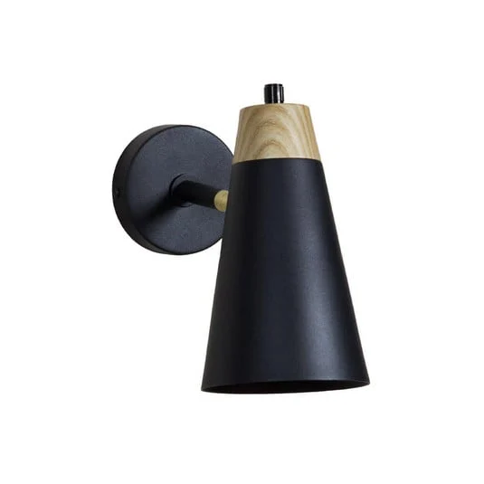 Aplique de pared PR Home Wien, negra, altura 22 cm, GU10, enchufe