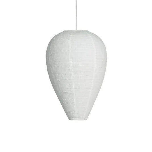 Lámpara colgante PR Home Verona, blanca, Ø 35 cm, tela, E27-LED