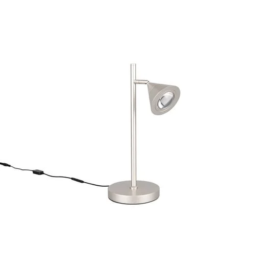 Lámpara de mesa LED Romeo, altura 40 cm, color níquel, metal, CCT
