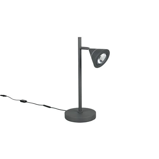 lámpara de mesa LED Romeo, altura 40 cm, negro, metal, CCT