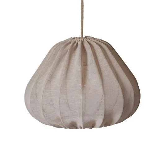 Lámpara colgante PR Home Sienna, beige, altura 28 cm, tela