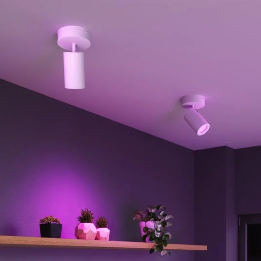 Downlight Calex Smart, blanco, Ø 10 cm, 1 luz, GU10-LED RGBW