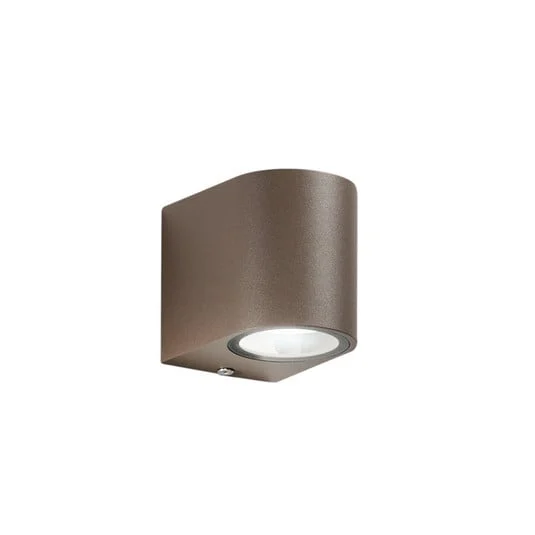 Aplique para exterior ONE, color bronce, altura 8 cm, metal, IP54