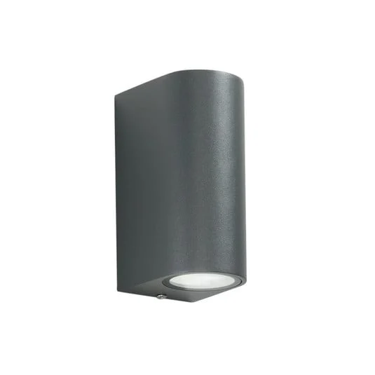 Aplique para exterior ONE, antracita Altura 13 cm Metal IP54, 2 luces.