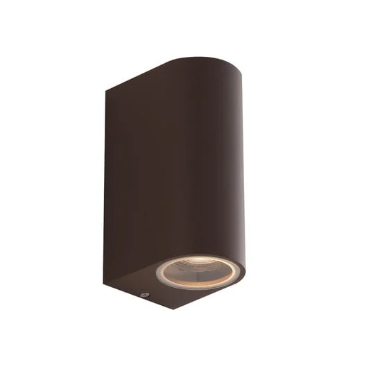 Aplique para exterior One, color bronce, altura 13 cm, IP54, 2 luces.
